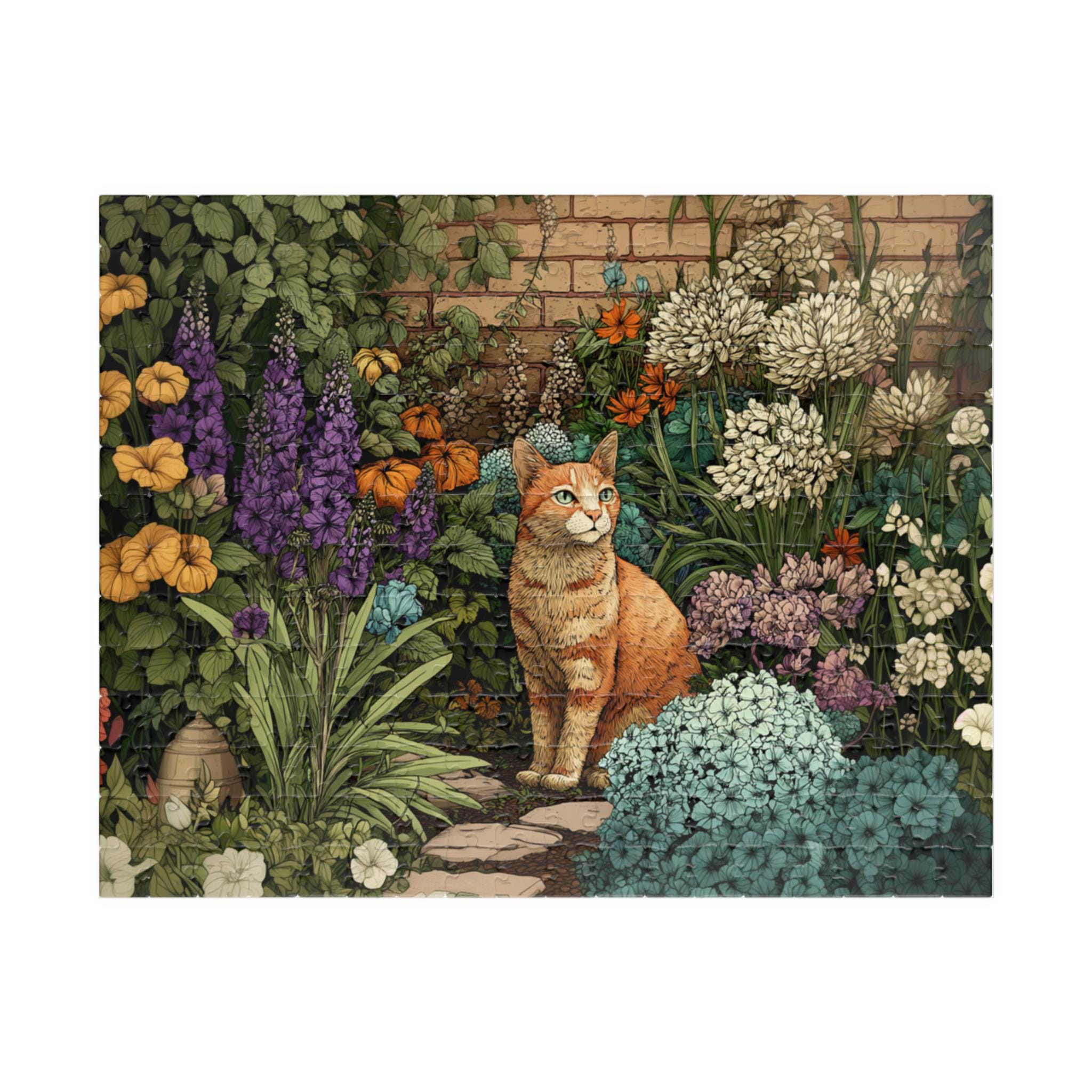 Orange Cat Puzzle (110 252 520 1014-piece) Garden Jigsaw Puzzle
