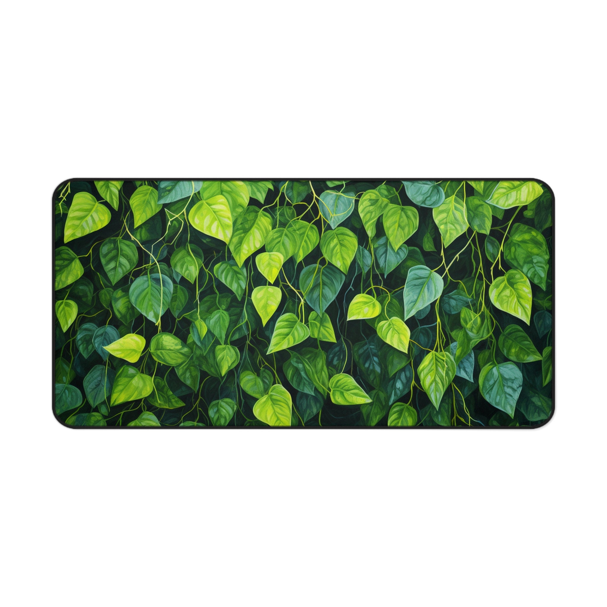 green-leaves-desk-mat-various-sizes-large-desk-mat-small-medium-etsy