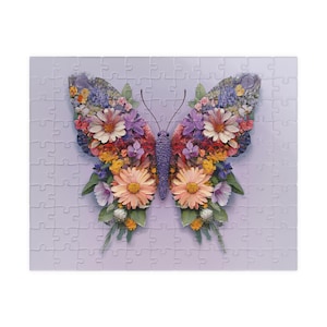 Flower Butterfly Puzzle (110, 252, 520, 1014-piece) Floral Puzzle