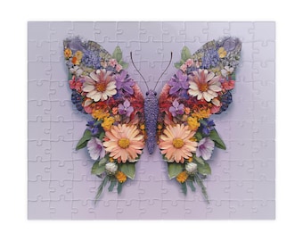 Blumen-Schmetterlings-Puzzle (110 252 520 1014 Teile) Blumenpuzzle, Insektenpuzzle, Insektenspiel