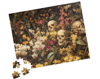 Jigsaw Puzzle SKULLS FLOWERS 各1 Flower Skull Puzzle (120, 252