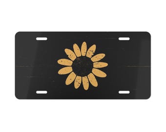 Zonnebloem SimpleVanity plaat decoratieve voorkant auto kaptafel aluminium kentekenplaat auto exterieur decor cadeau kopen meerdere autotag