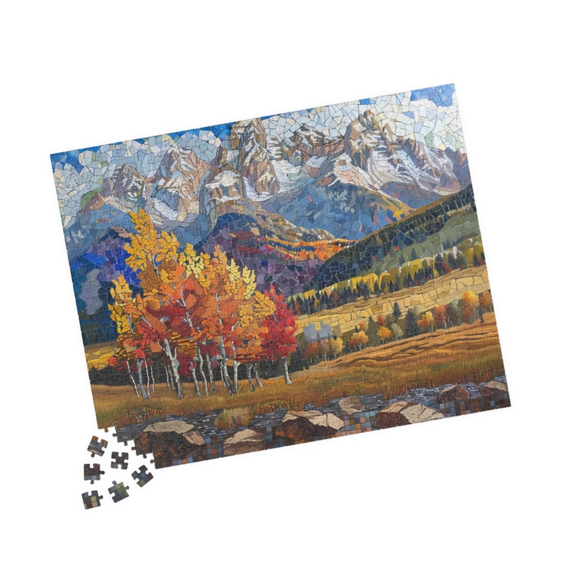 Montana Mountains Puzzle (110 252 520 1014-piece) Jigsaw Puzzle Brain Teaser Fall Jigsaw Puzzle Fall Game Fall Puzzle Buy Multiple Gift image 3