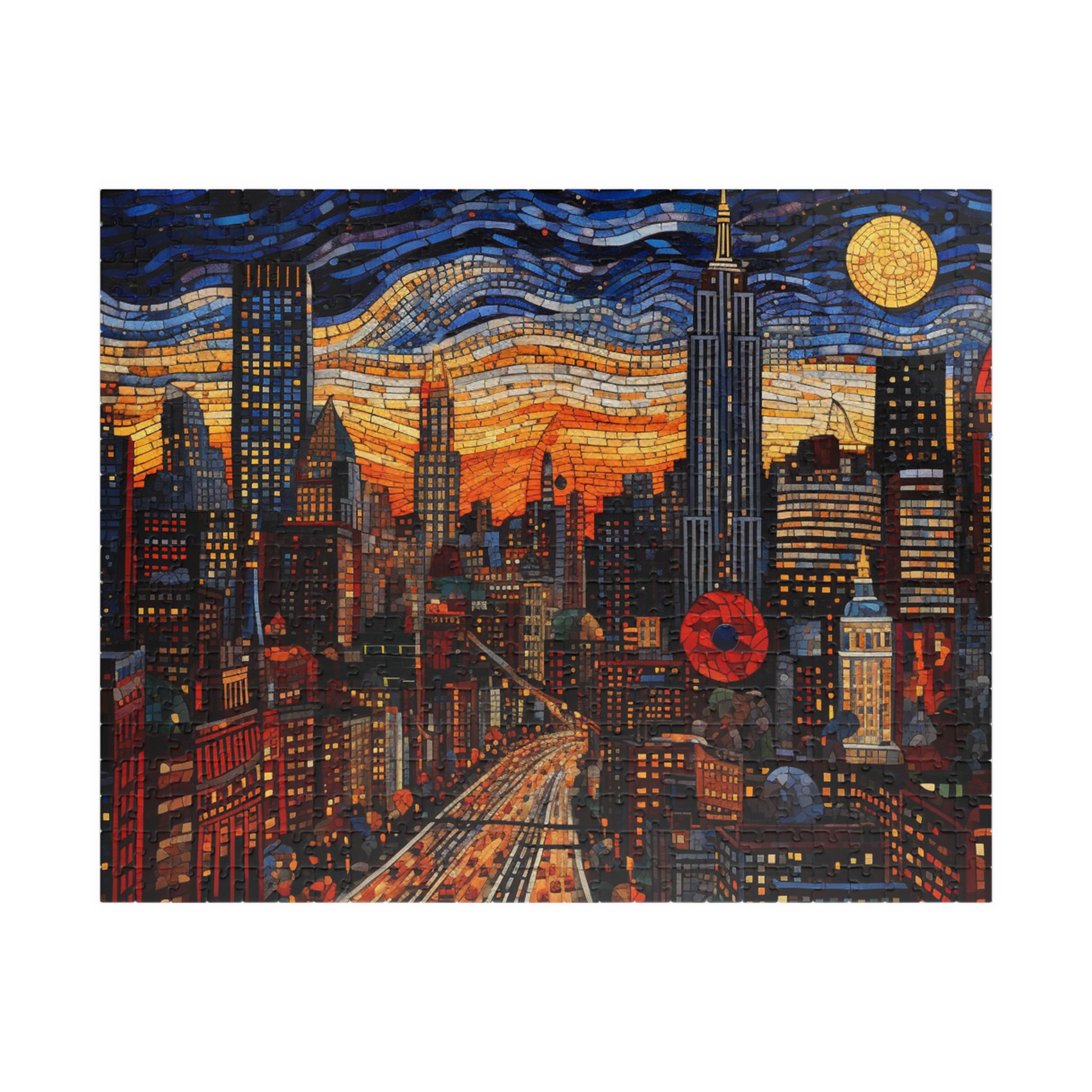 アンタイトルド・シティスケイプ (The Untitled Cityscape) Panoramic View of World Trade Center and Hudson River at Sunset