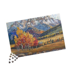 Montana Mountains Puzzle (110 252 520 1014-piece) Jigsaw Puzzle Brain Teaser Fall Jigsaw Puzzle Fall Game Fall Puzzle Buy Multiple Gift image 4