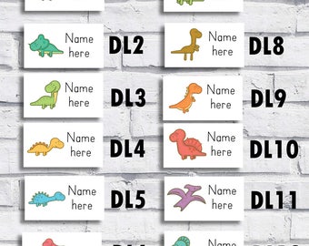 dinosaur labels etsy