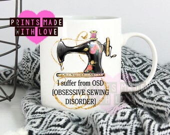 Sewing Gifts Happiness Is Fabric Mug Sewing Coffee Mug Funny Sewing Mug