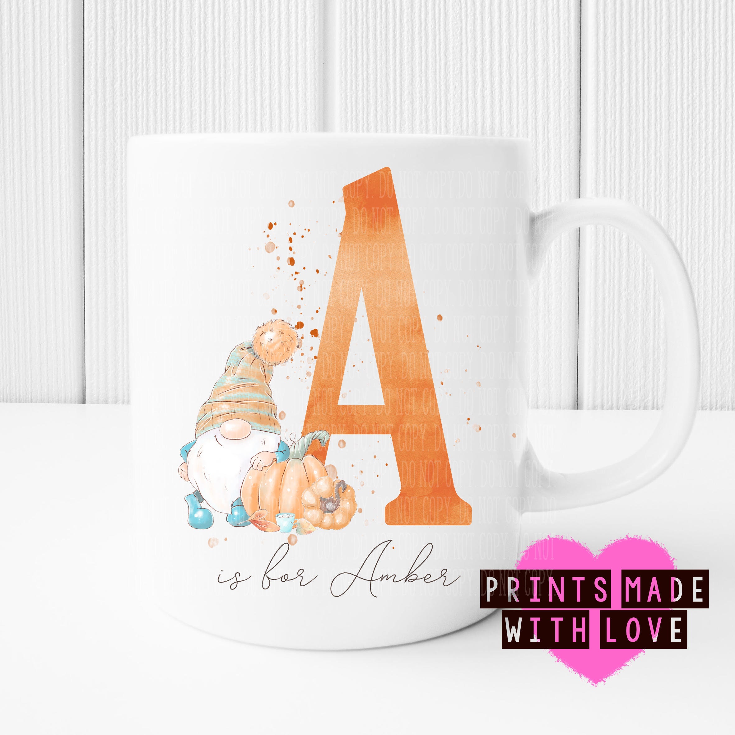 Autumn Gnome Mug Personalised Fall Mug Pumpkins . Etsy UK