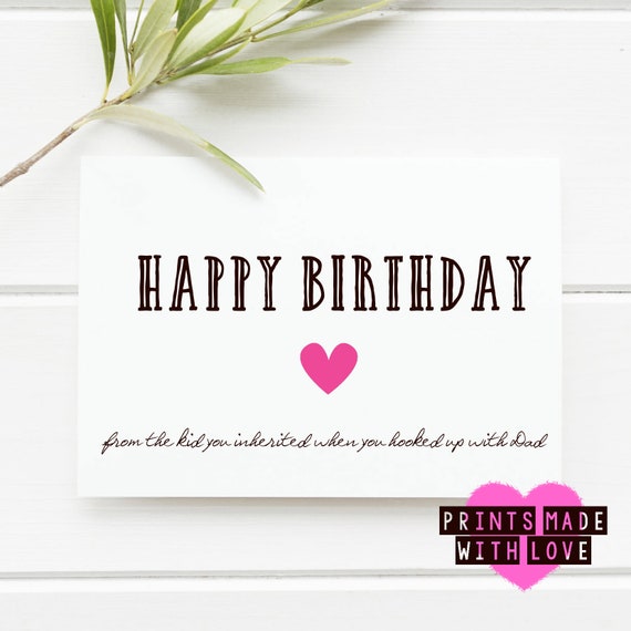 Carte D Anniversaire De Maman De Etape Drole Belle Mere Etsy Carte D Anniversaire De Maman De Etape Drole Belle Mere Etsy