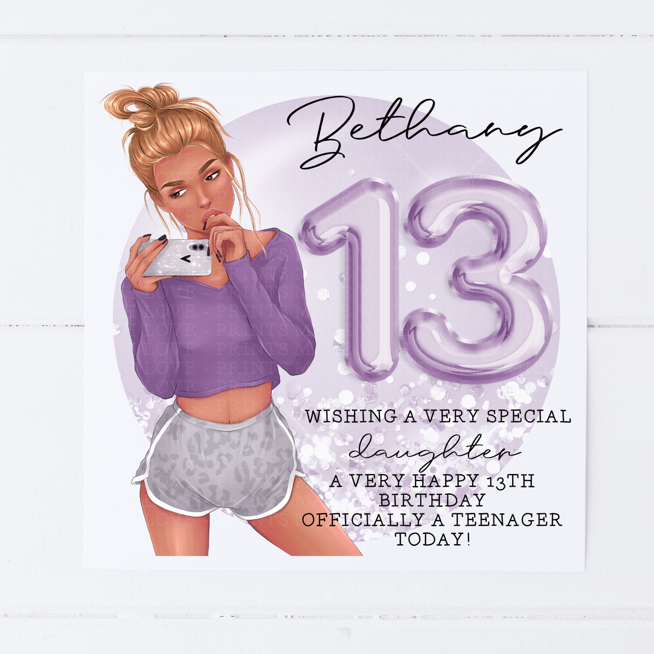 Personalised 13th Birthday Card Teenager Card Officially a - Etsy UK