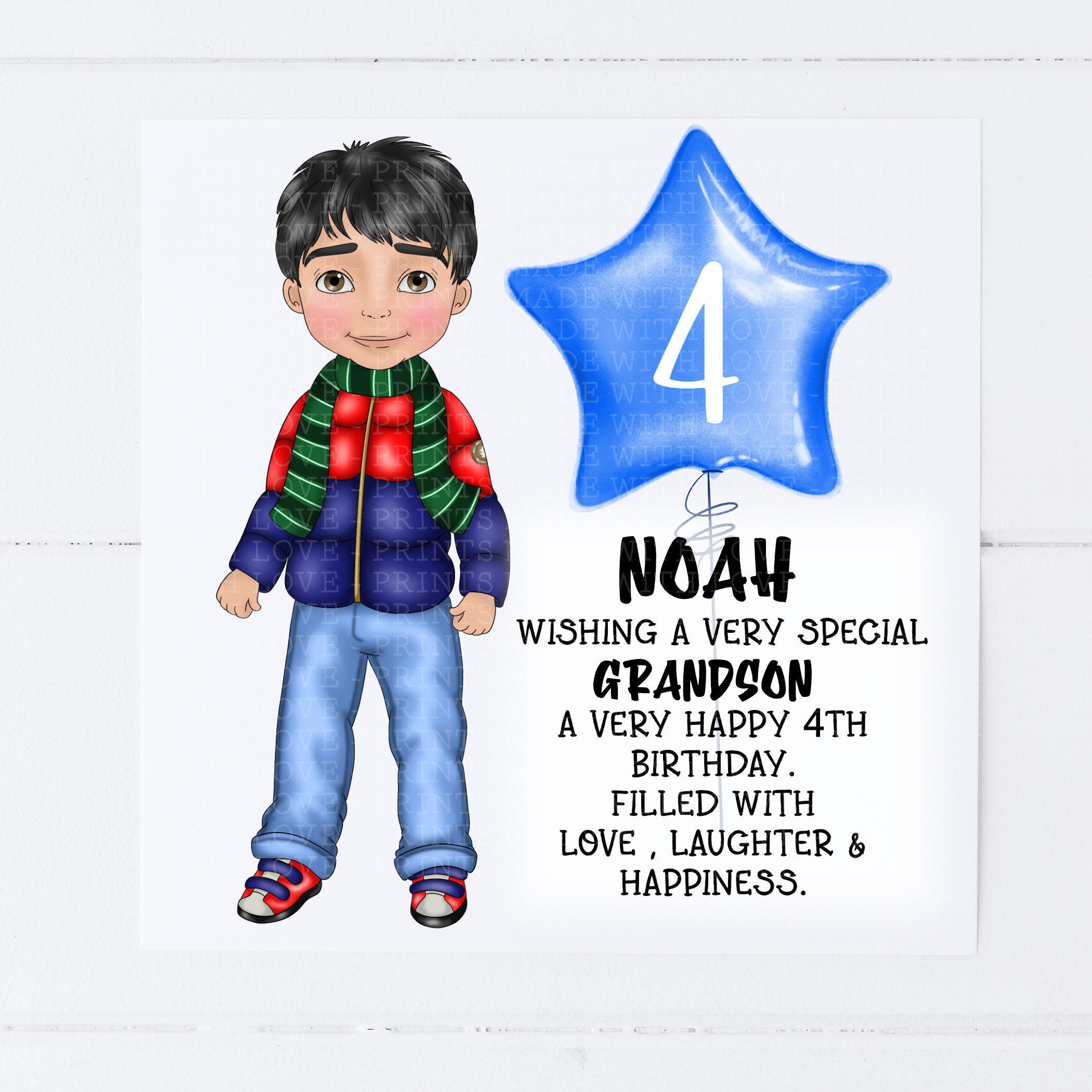 Grandson Personalised Birthday Card | Son | Godson | Cousin | Nephew ...