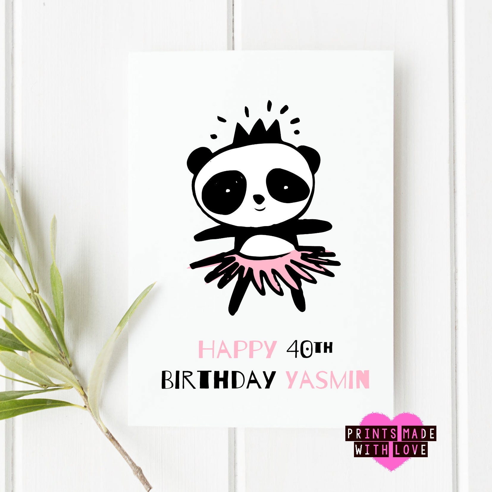 Funny Birthday Card, Printable Panda 'pandemic' Birthday Greetings Card,  Happy Birthday, Panda Party Greeting, Quarantine Social Distancing 