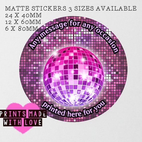 Support Your Local Disco Dancer Party, Disco Stickers