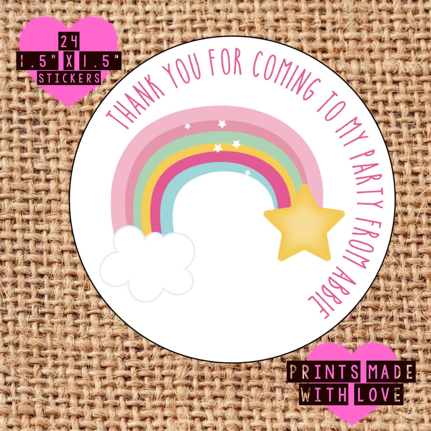 teacher reward x24 personalised Rainbow party stickers baby shower teacher reward x24 personalised Rainbow party stickers baby shower