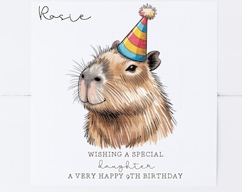 Personalised Capybara Birthday Card for Her 2599