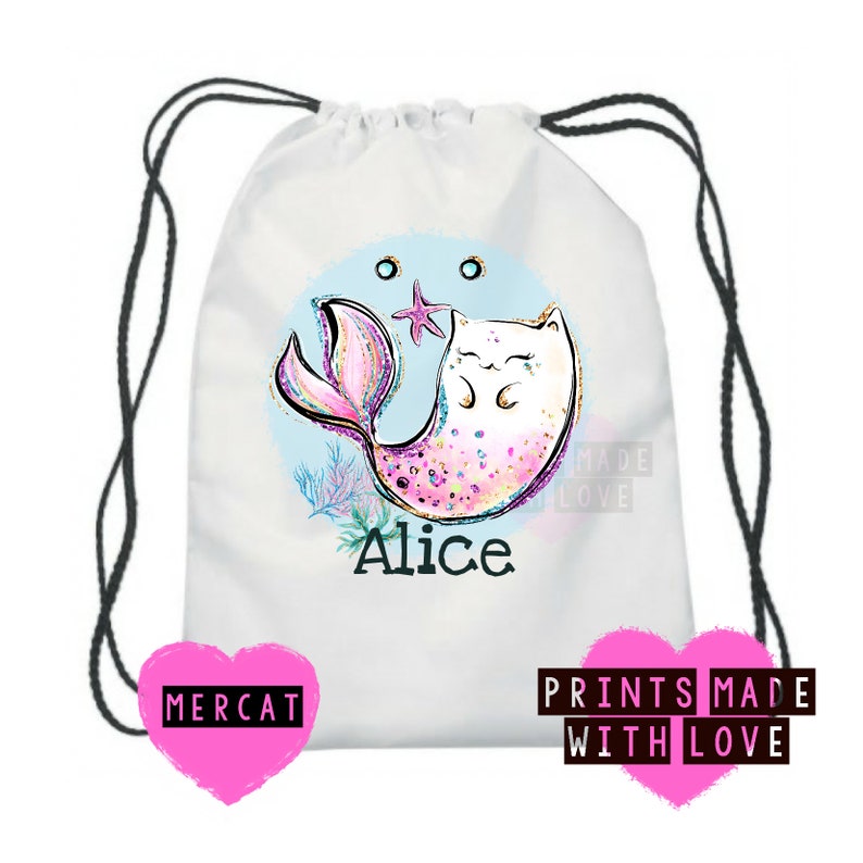 drawstring personalised bag
