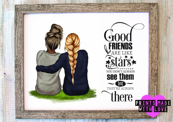 Friend gift good friends are like stars bestie gift Birthday gift  Happy birthday best