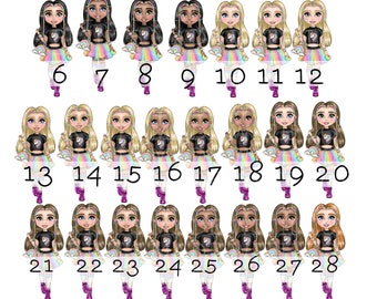 Rainbow birthday girl 58mm badge personalised badge age badge  granddaughter daughter niece 6th 6th 8th 9th 10th 11th 12th 1662