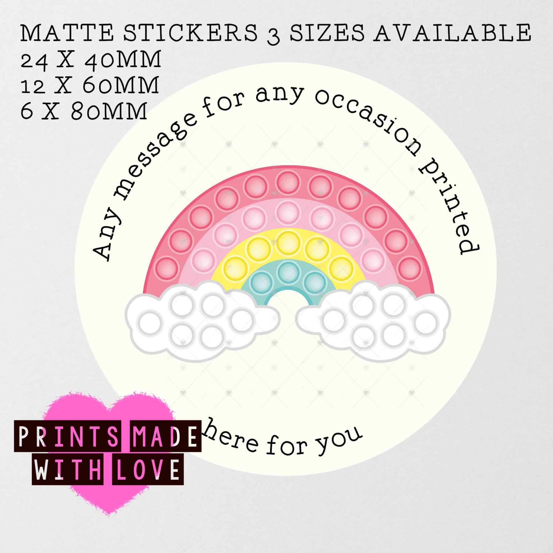 Fidgit Labels Fidget Toy Party Stickers , Sweet Cone Labels , Thank You Stickers ...