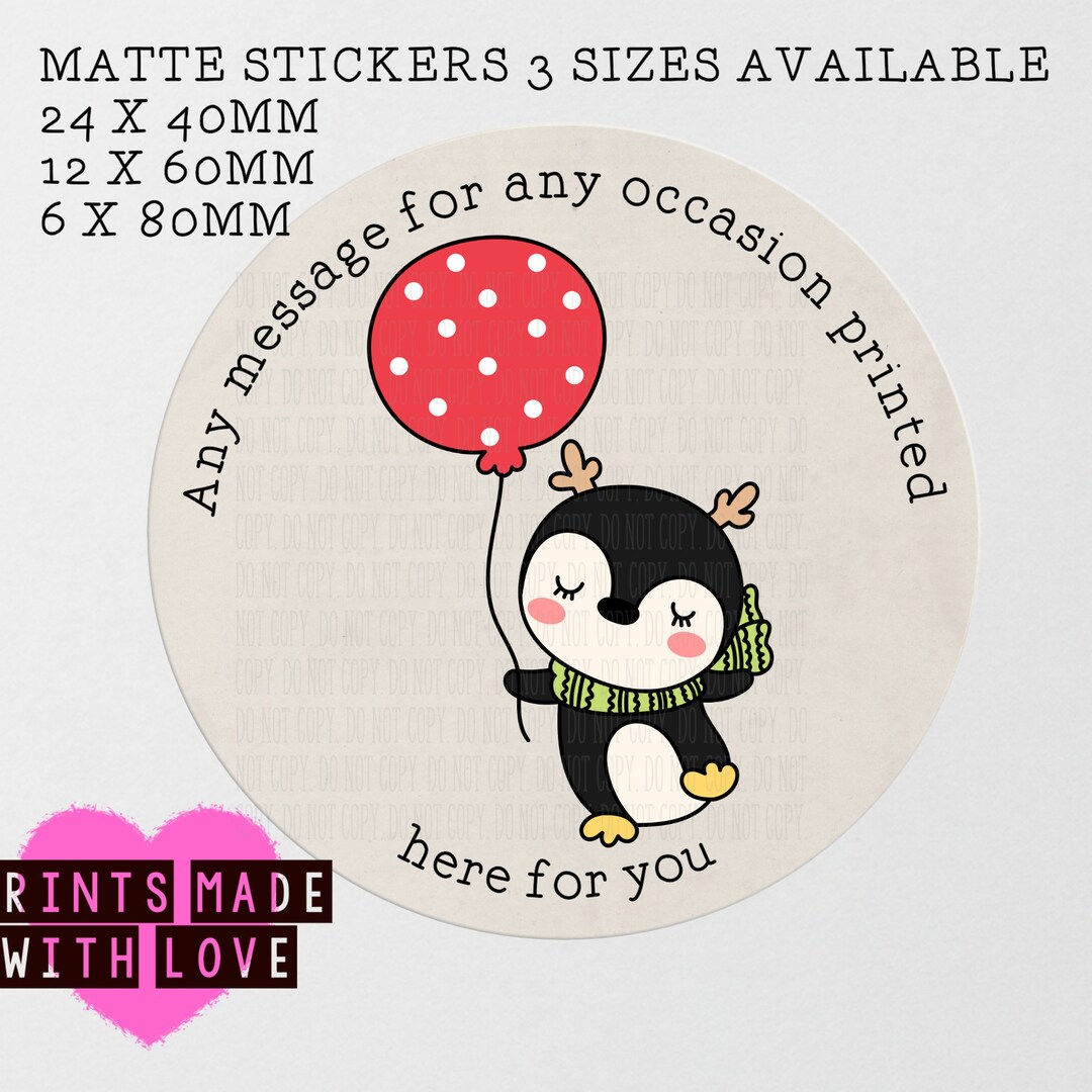 Cute Christmas Stickers Gift Labels Festive Personalised Etsy