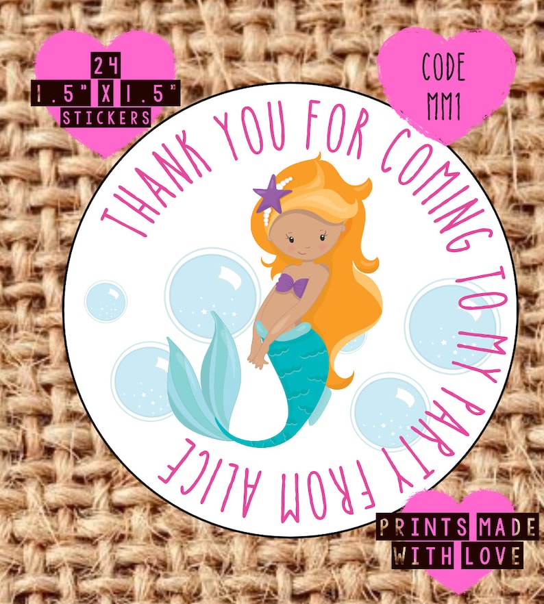 Alice in wonderland party bag stickers thank you for coming sweet cone labels 24