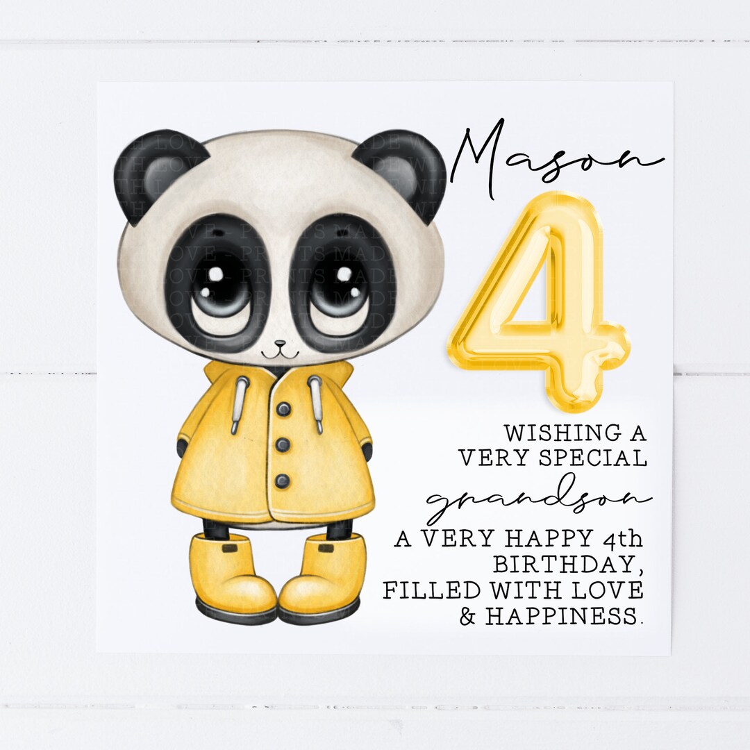 Personalised Grandson Birthday Card Son Nephew Godson Brother Cousin ...