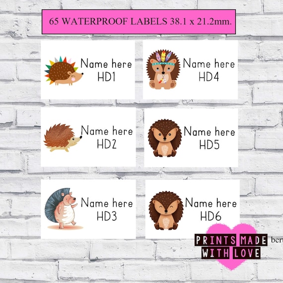 Stick on name tags for clothes -K2