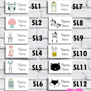 School labels / waterproof stick on / name labels / scandinavian / water bottles / name stickers / school shoes / clothes uniform