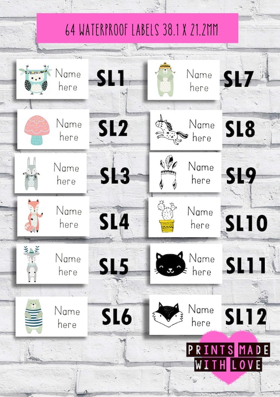 Uniform Name Labels. Clothes Labels for School Uniform.