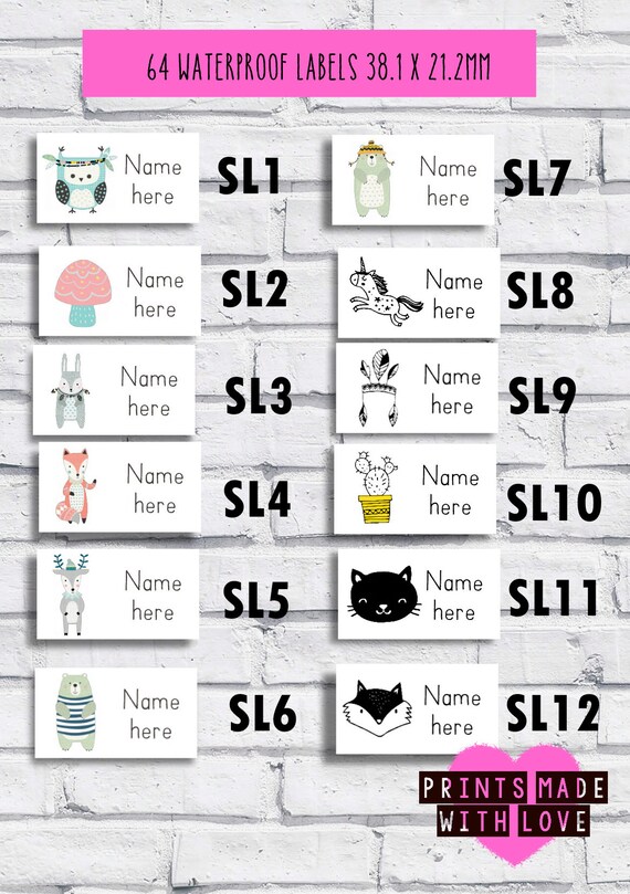 Uniform Name Labels. Clothes Labels for School Uniform.