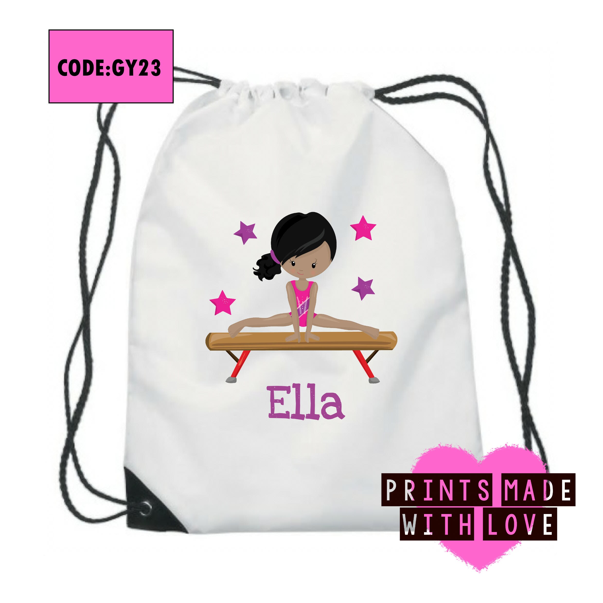 Gymnastics bag personalised / personalized gym bag / school Etsy