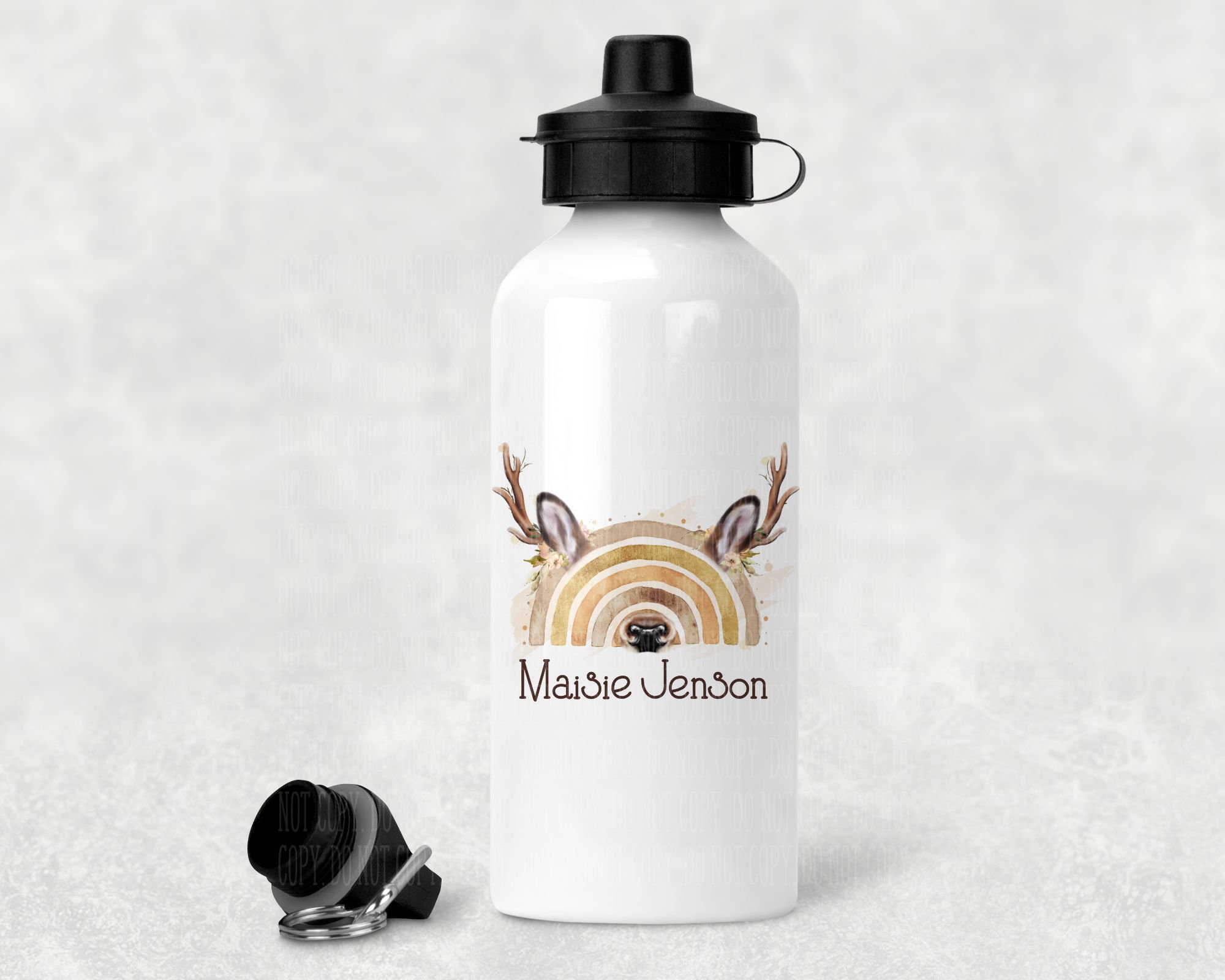 Personalised water bottle woodland water bottle deer Etsy
