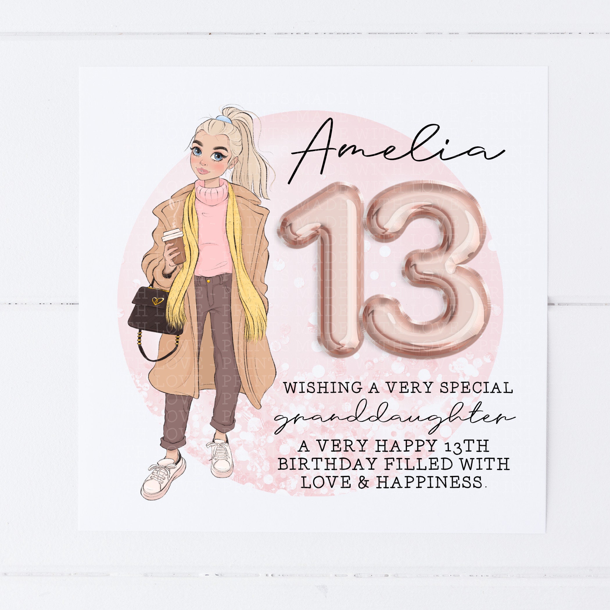 Personalised Teenage Girl Card Personalised Birthday Card -  Portugal