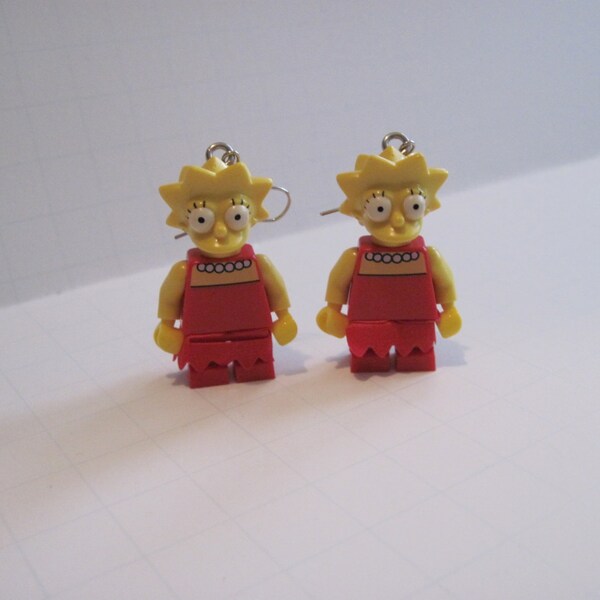 Lego Simpsons Earrings - Lisa Simpson