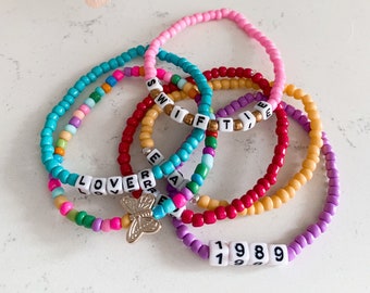 Friendship Bracelets | Concert Tour Personalized Bracelets | Bracelets for Concert | Personalized Beaded Bracelets