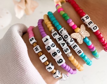 Pulsera de la amistad con cuentas personalizada: Pulsera de intercambio de gira de conciertos
