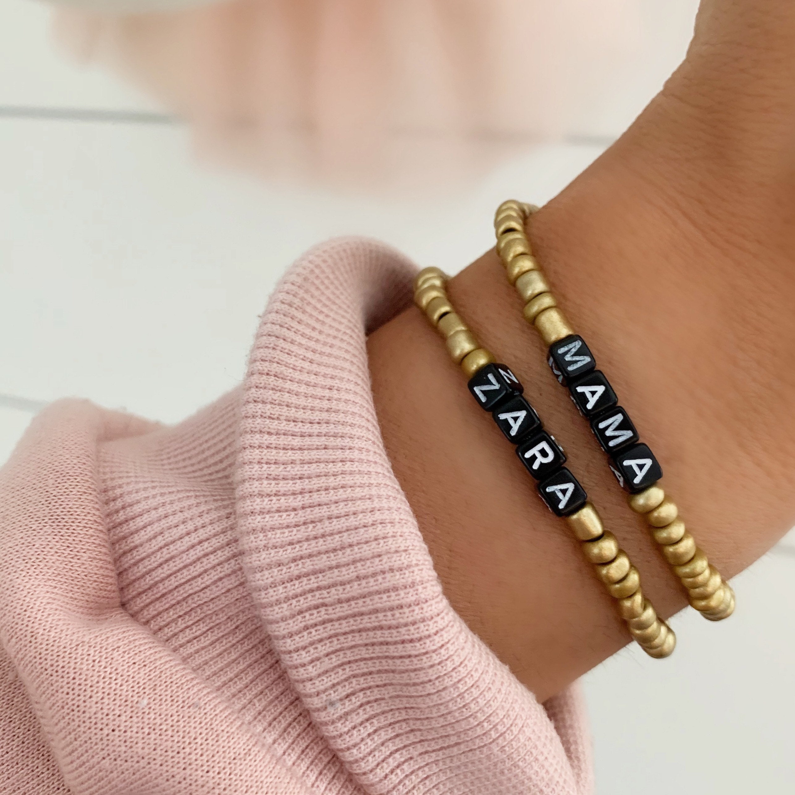 Heishi NAME Bracelet Name Bracelet Personalized Stacking - Etsy in 2023 |  Clay bracelet, Diy bracelets patterns, Diy bracelet designs