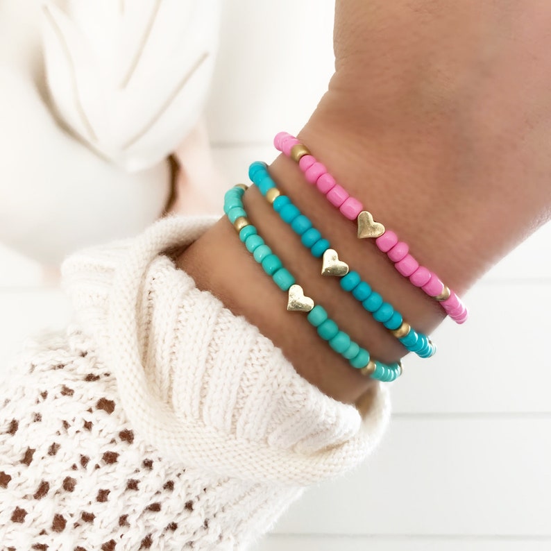 Gold Heart Charm Bracelet Charm Bracelet Heart Bracelet Etsy