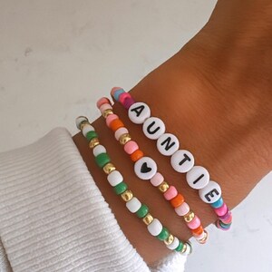 Personalized Beaded Name Bracelet: Custom Word Bracelet