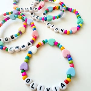 Personalized Name Beaded Bracelet: Custom Kid&#39;s Jewelry