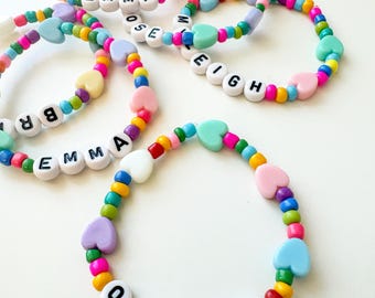 Personalized Name Beaded Bracelet: Custom Kid's Jewelry