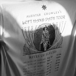 Rites of Eleusis Aleister Crowley Thelema Magickt-shirt  printed in natural cotton