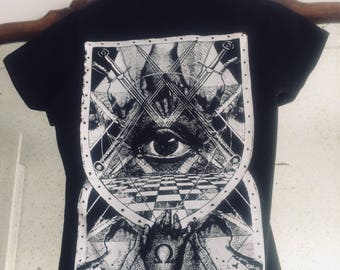 Haute Magick eye back printed t-shirt