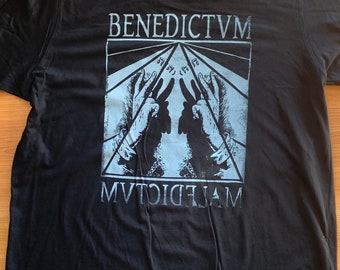 LIMITED EDITION Benedictum t-shirt. one of the first tees I ever printed. just 5 printed like this, size Xl