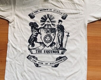 SALE The Equinox natural t-shirt, misprinted, double print in some areas. as shown in the pics SIZE M