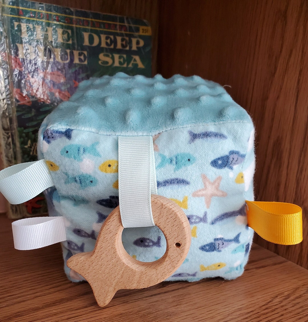 Sensory Blocks for Babies Teether Rings Jingle Bell Ribbon Etsy