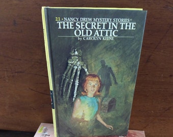 nancy drew mystery stories the secret in the old attic 1970 #21 excellent condition carolyn keene