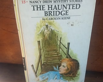 vintage nancy drew mystery the haunted bridge carolyn keene 1972 #15