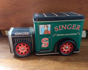 singer sewing machines truck tin repro sewing tailor seamstress