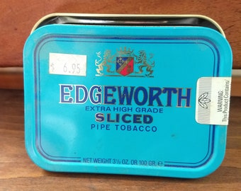 vintage edgeworth sliced pipe tobacco tin tucker georgia